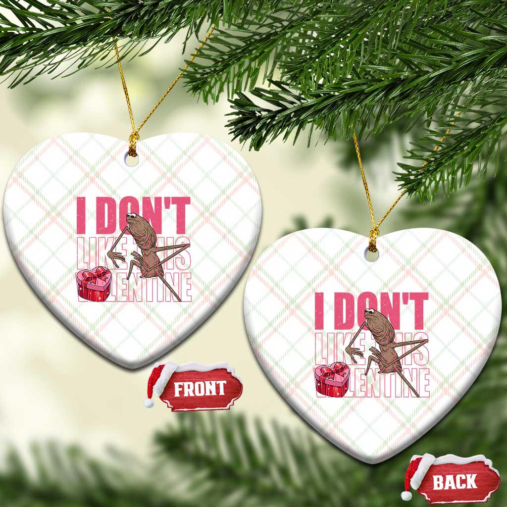 Marcus The Worm Funny Valentine Meme Ceramic Ornament I Don't Like This Valentine