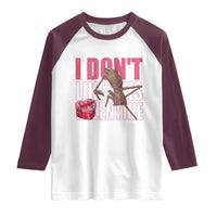 Marcus The Worm Funny Valentine Meme Raglan Shirt I Don't Like This Valentine