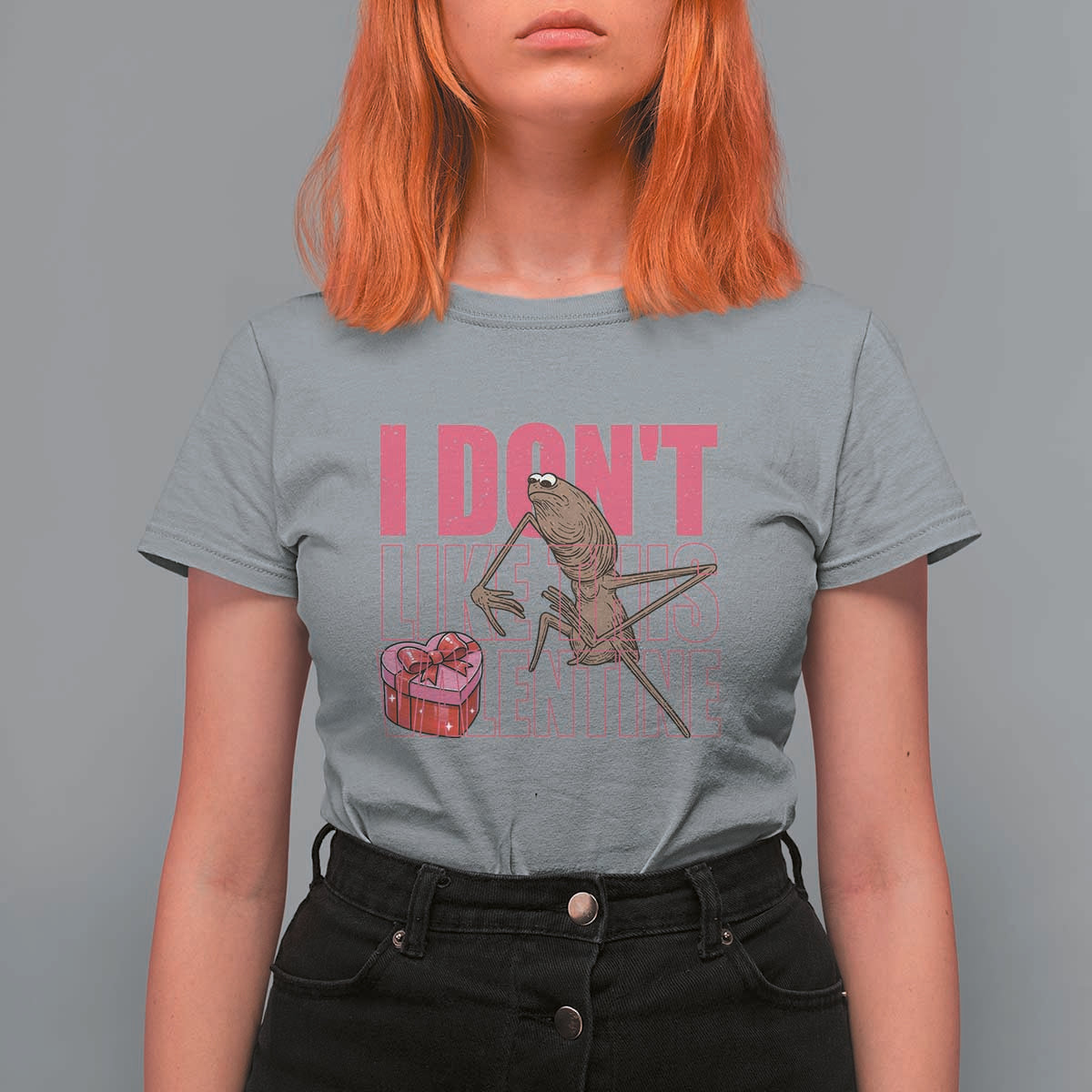 Marcus The Worm Funny Valentine Meme T Shirt For Women I Don't Like This Valentine