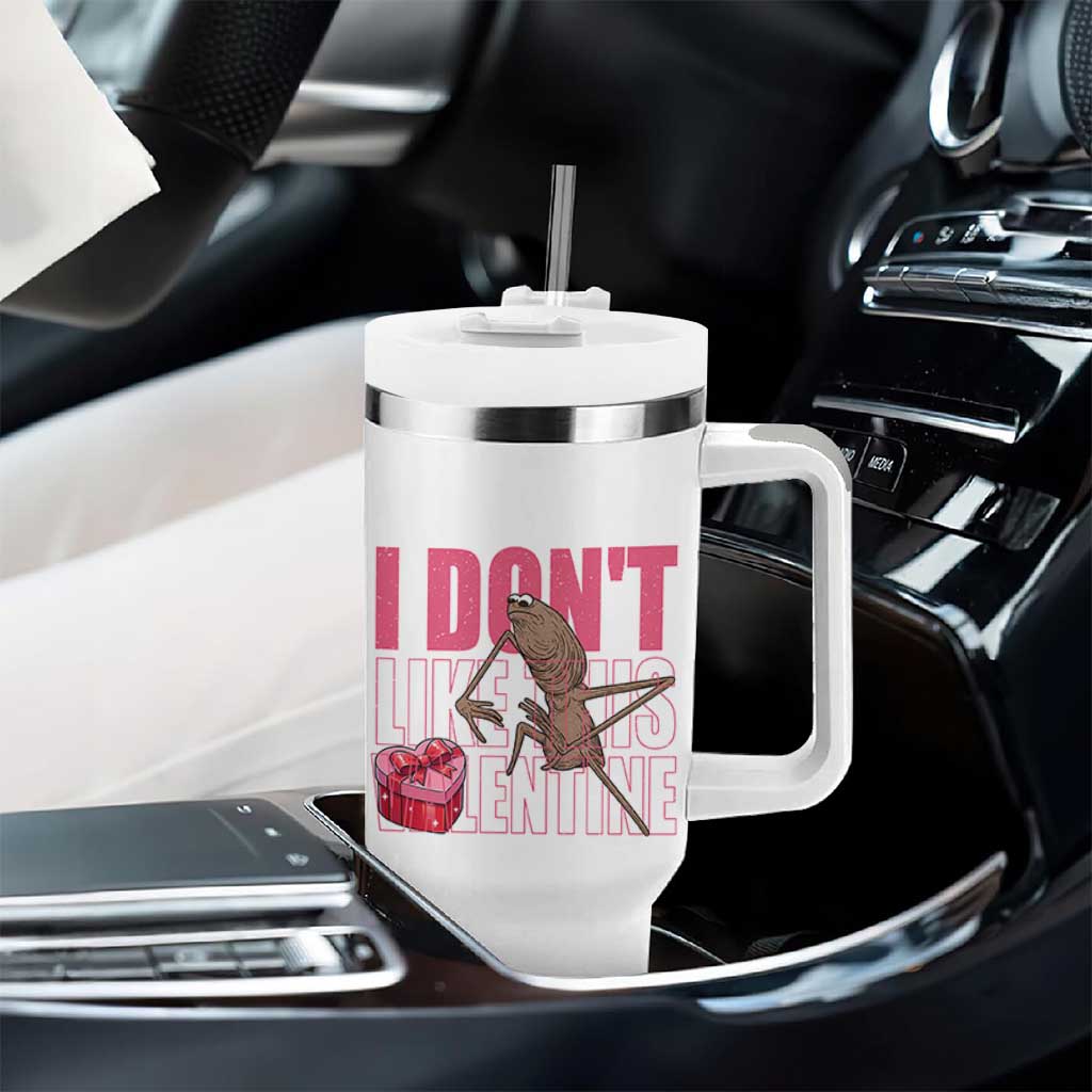 Marcus The Worm Funny Valentine Meme Tumbler With Handle I Don't Like This Valentine