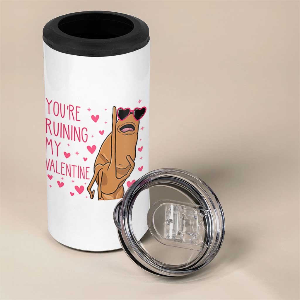 Marcus The Worm Meme 4 in 1 Can Cooler Tumbler Funny Anti Valentines Day - Wonder Print Shop