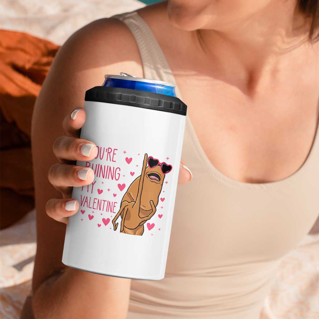 Marcus The Worm Meme 4 in 1 Can Cooler Tumbler Funny Anti Valentines Day - Wonder Print Shop