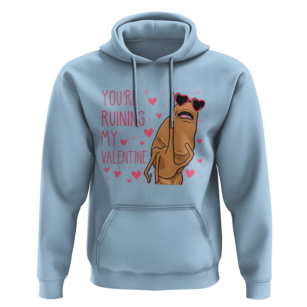 Marcus The Worm Meme Hoodie Funny Anti Valentines Day - Wonder Print Shop