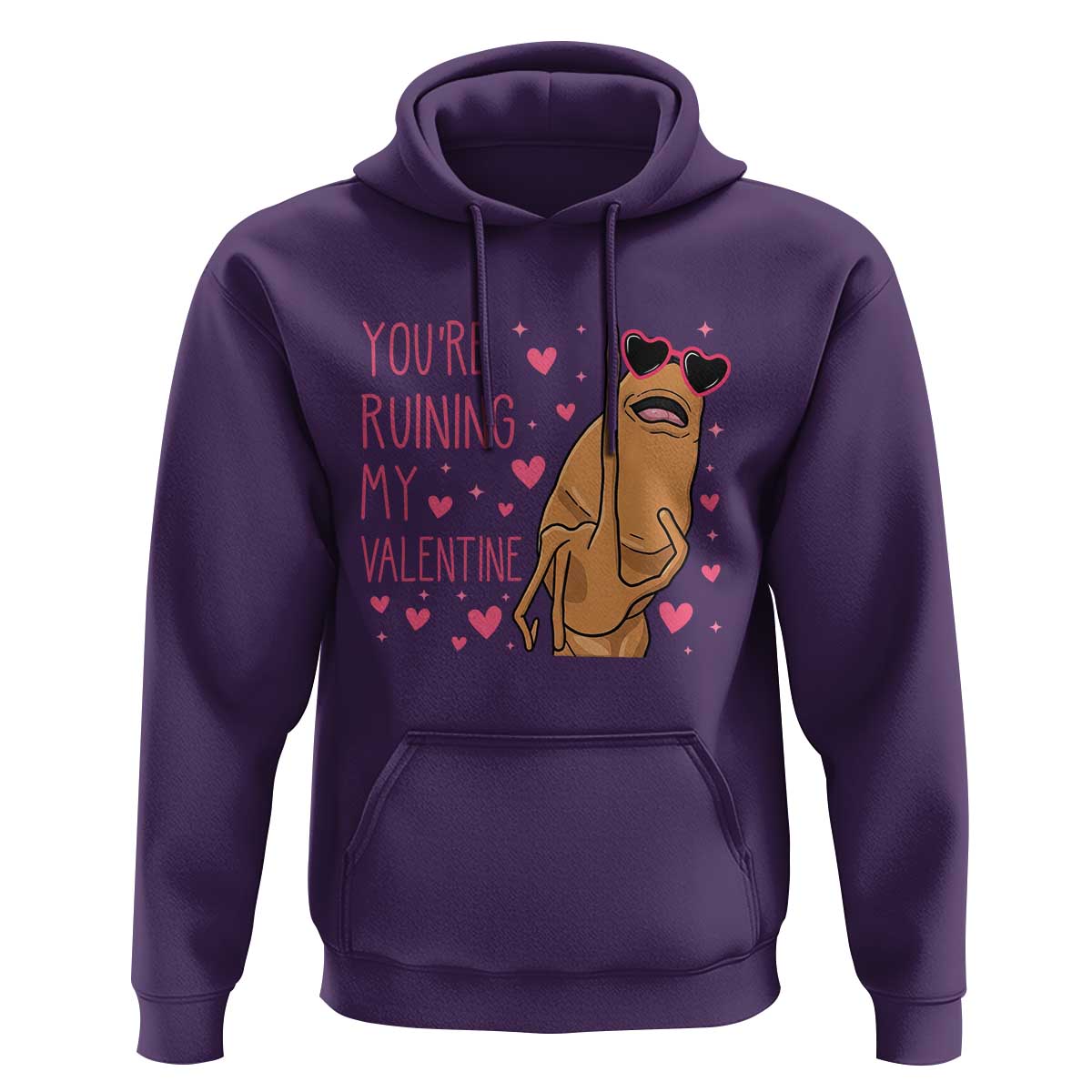 Marcus The Worm Meme Hoodie Funny Anti Valentines Day - Wonder Print Shop