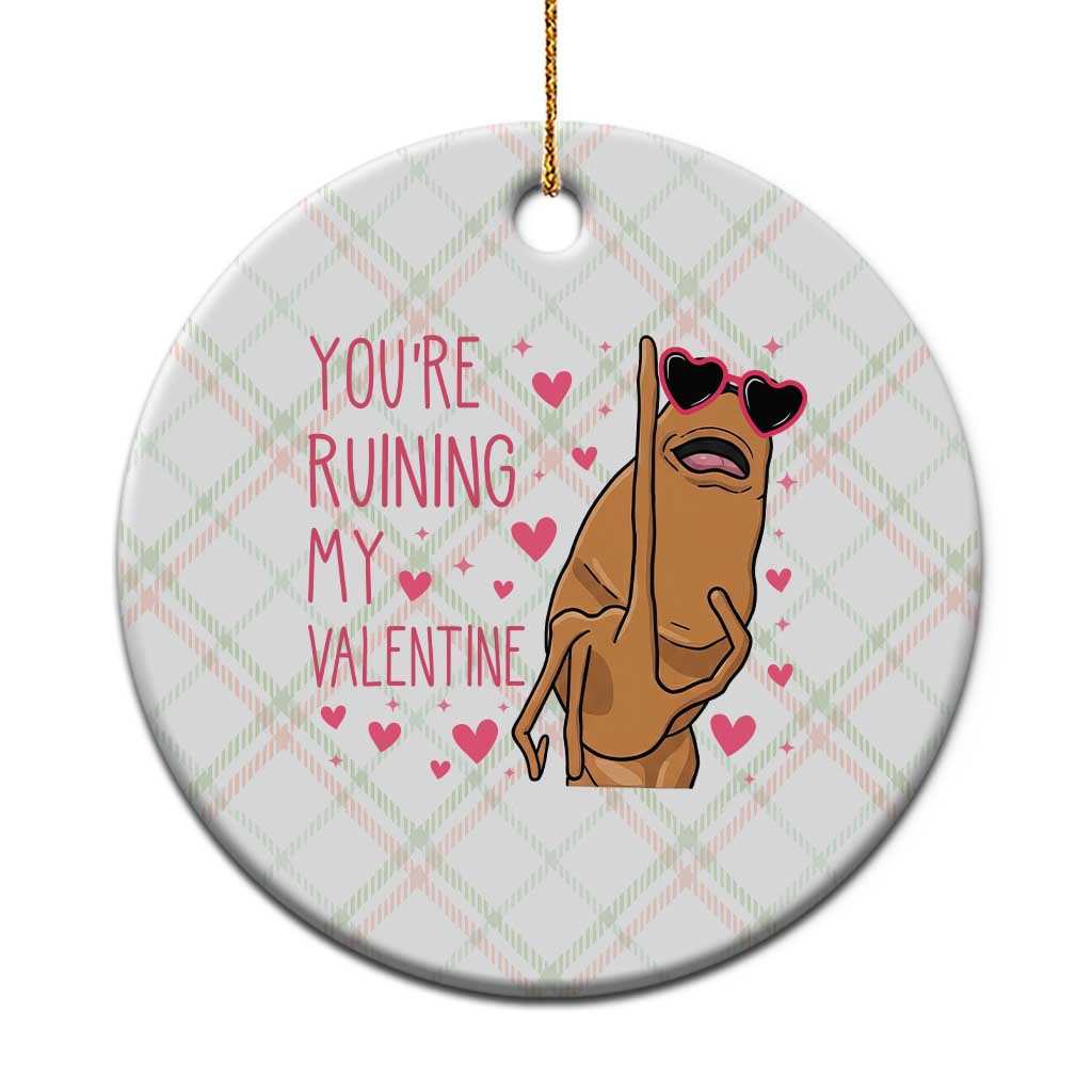 Marcus The Worm Meme Ceramic Ornament Funny Anti Valentines Day - Wonder Print Shop