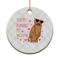 Marcus The Worm Meme Ceramic Ornament Funny Anti Valentines Day - Wonder Print Shop