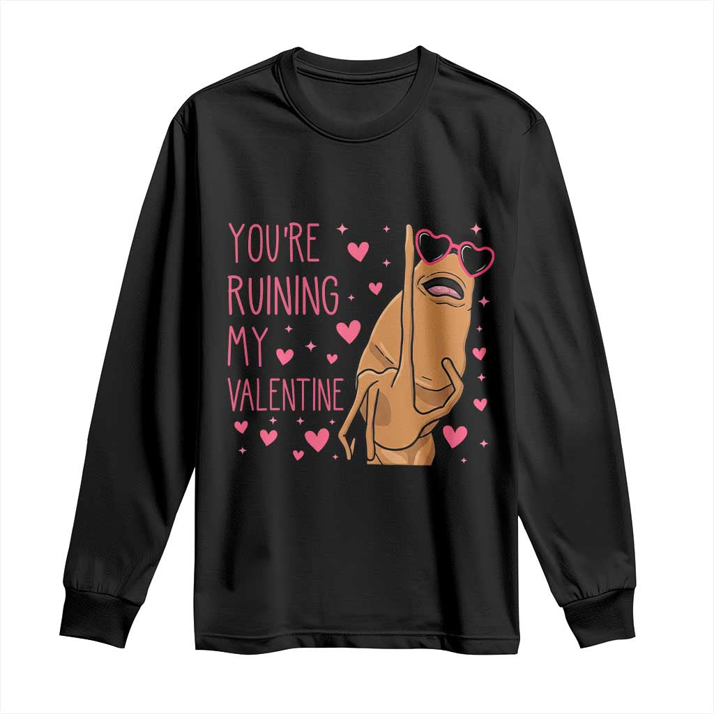 Marcus The Worm Meme Long Sleeve Shirt Funny Anti Valentines Day - Wonder Print Shop