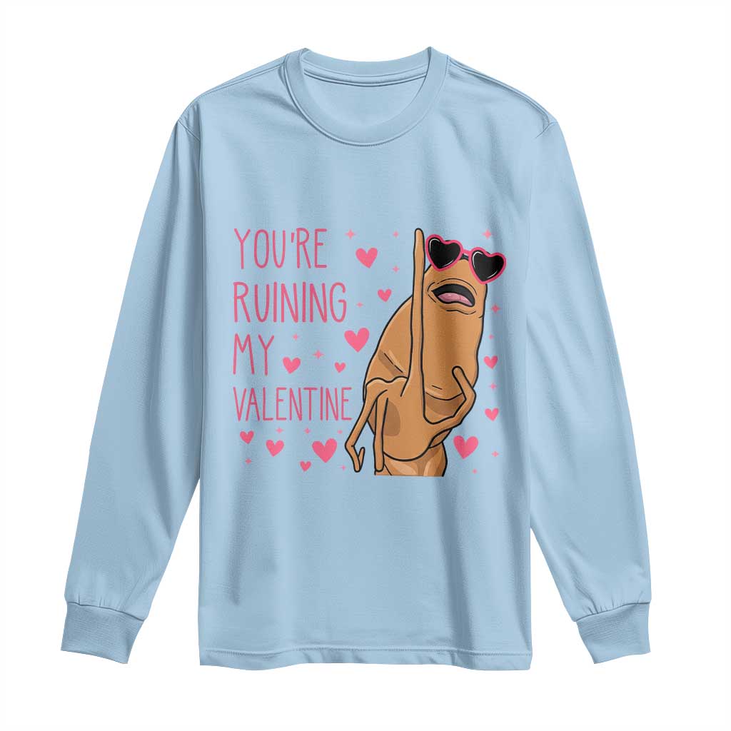 Marcus The Worm Meme Long Sleeve Shirt Funny Anti Valentines Day - Wonder Print Shop