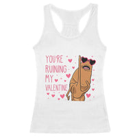 Marcus The Worm Meme Racerback Tank Top Funny Anti Valentines Day - Wonder Print Shop