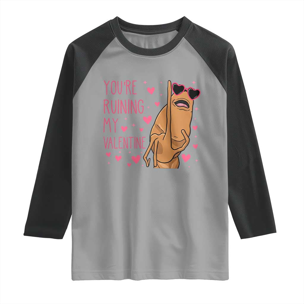 Marcus The Worm Meme Raglan Shirt Funny Anti Valentines Day - Wonder Print Shop