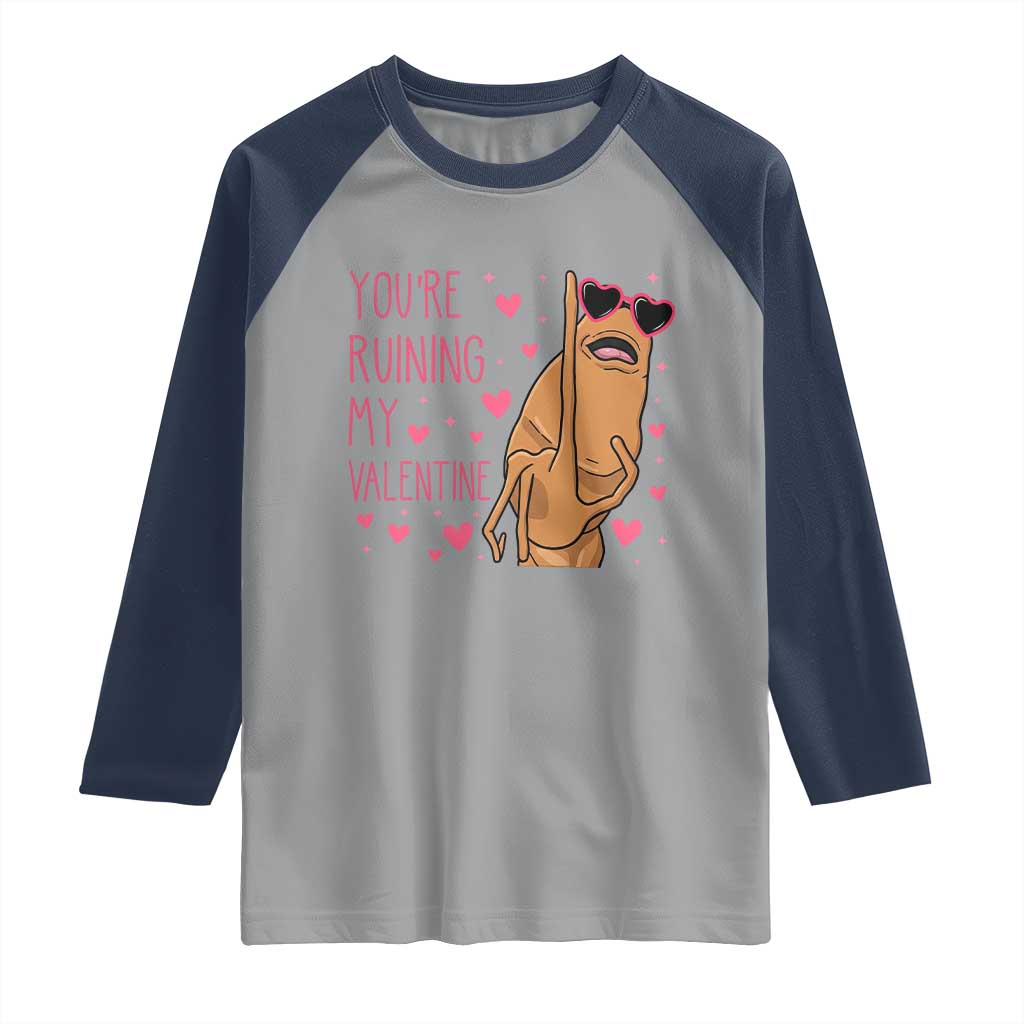 Marcus The Worm Meme Raglan Shirt Funny Anti Valentines Day - Wonder Print Shop