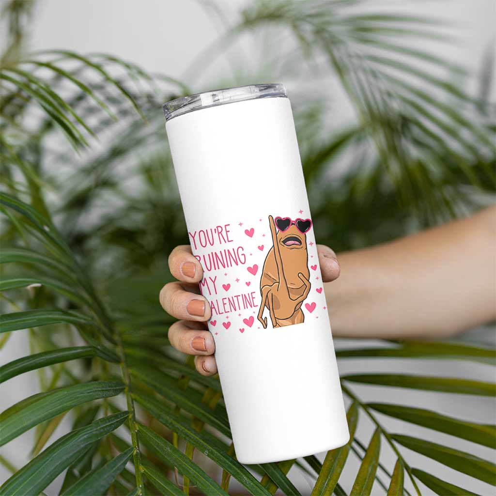 Marcus The Worm Meme Skinny Tumbler Funny Anti Valentines Day - Wonder Print Shop