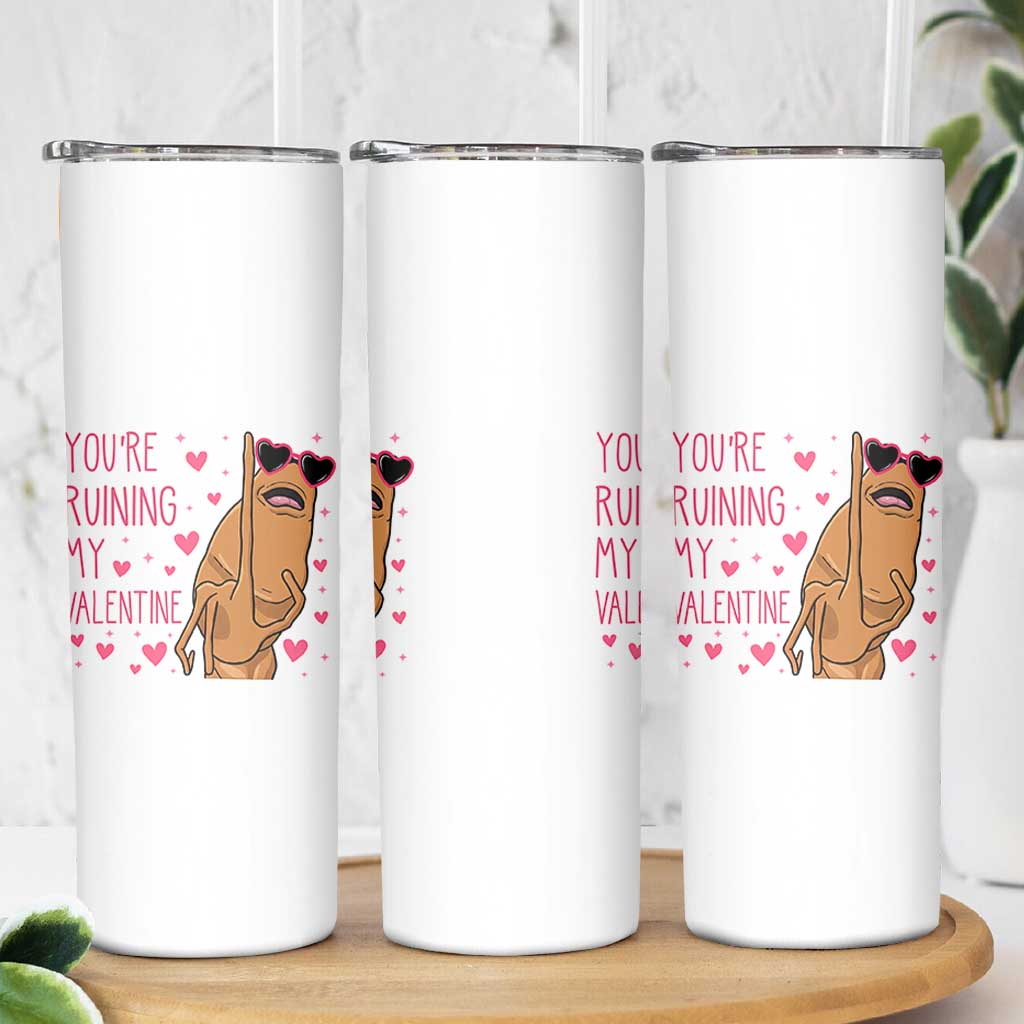 Marcus The Worm Meme Skinny Tumbler Funny Anti Valentines Day - Wonder Print Shop