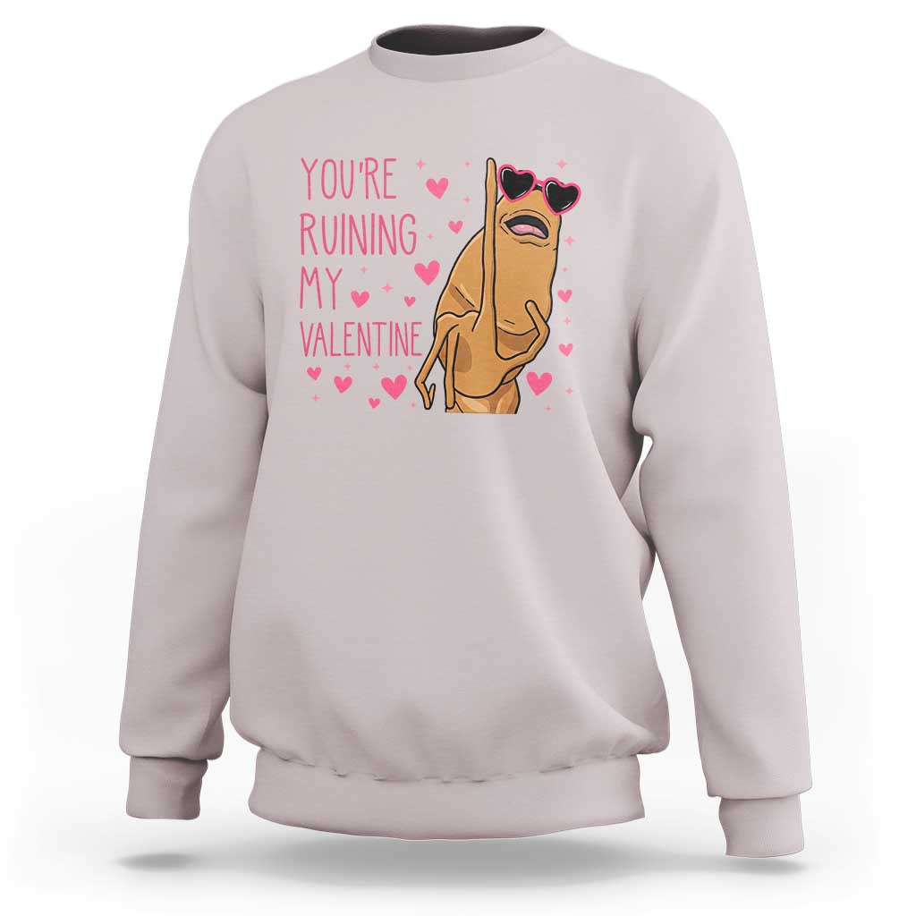 Marcus The Worm Meme Sweatshirt Funny Anti Valentines Day - Wonder Print Shop