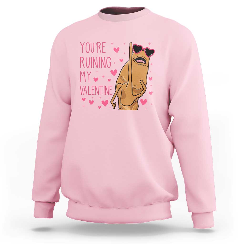Marcus The Worm Meme Sweatshirt Funny Anti Valentines Day - Wonder Print Shop