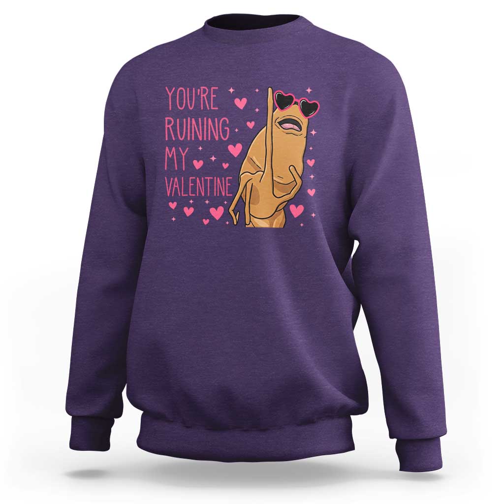 Marcus The Worm Meme Sweatshirt Funny Anti Valentines Day - Wonder Print Shop