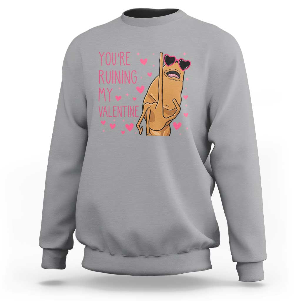 Marcus The Worm Meme Sweatshirt Funny Anti Valentines Day - Wonder Print Shop