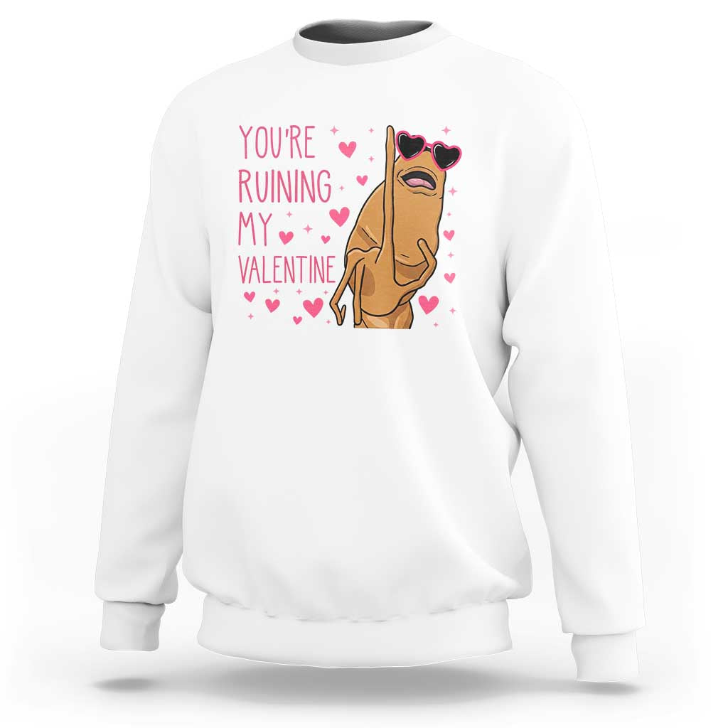 Marcus The Worm Meme Sweatshirt Funny Anti Valentines Day - Wonder Print Shop