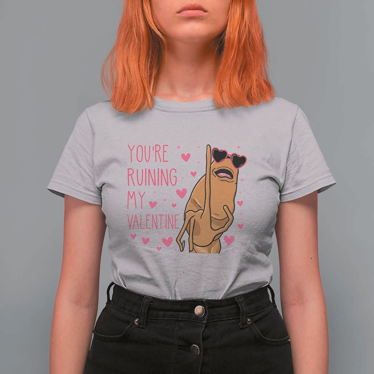 Marcus The Worm Meme T Shirt For Women Funny Anti Valentines Day - Wonder Print Shop