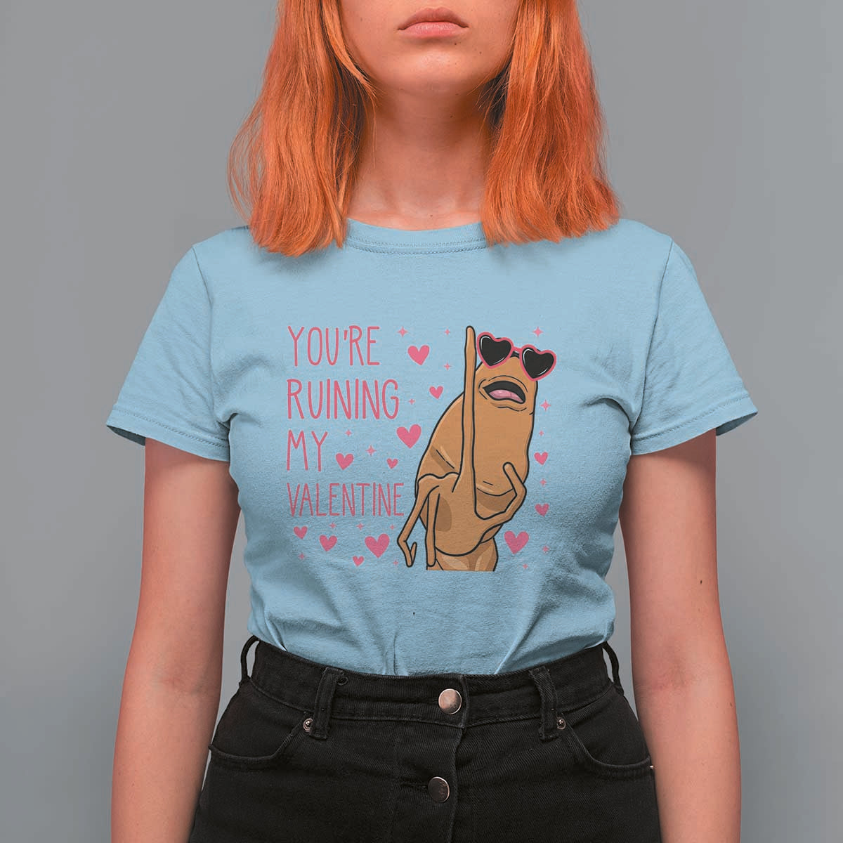 Marcus The Worm Meme T Shirt For Women Funny Anti Valentines Day - Wonder Print Shop