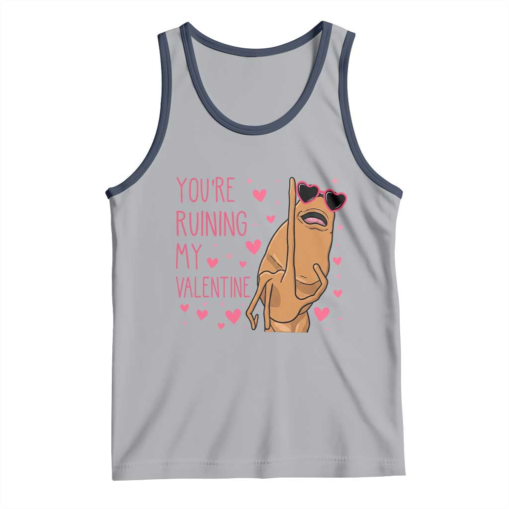 Marcus The Worm Meme Tank Top Funny Anti Valentines Day - Wonder Print Shop