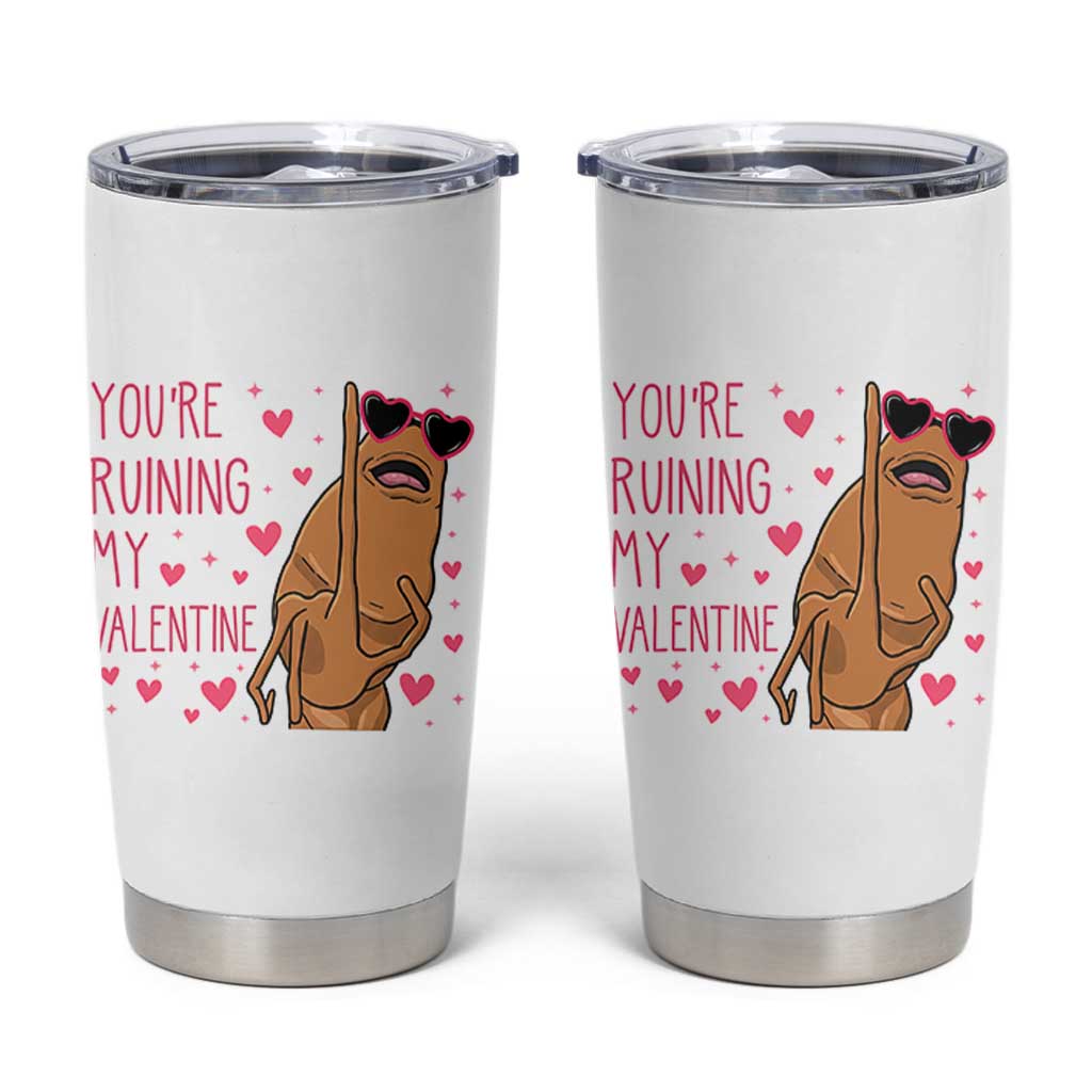 Marcus The Worm Meme Tumbler Cup Funny Anti Valentines Day - Wonder Print Shop