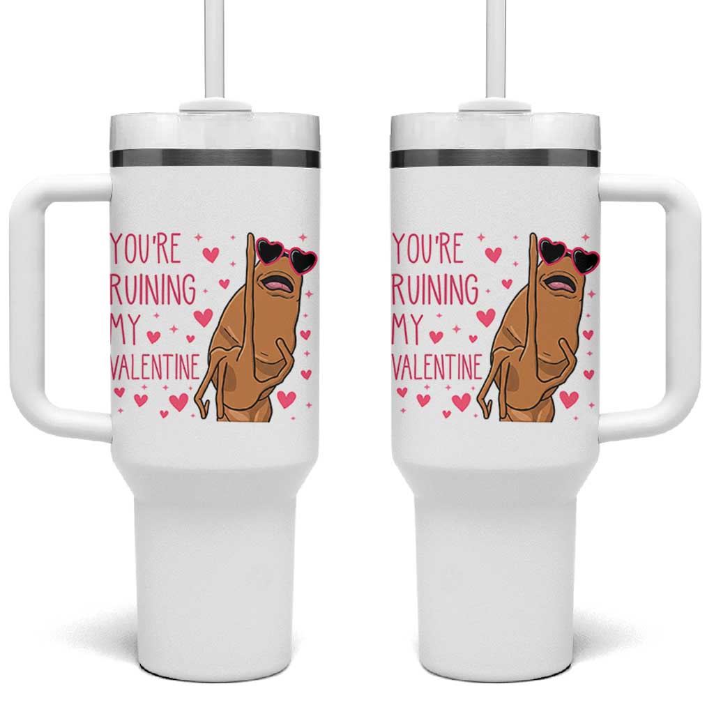Marcus The Worm Meme Tumbler With Handle Funny Anti Valentines Day - Wonder Print Shop