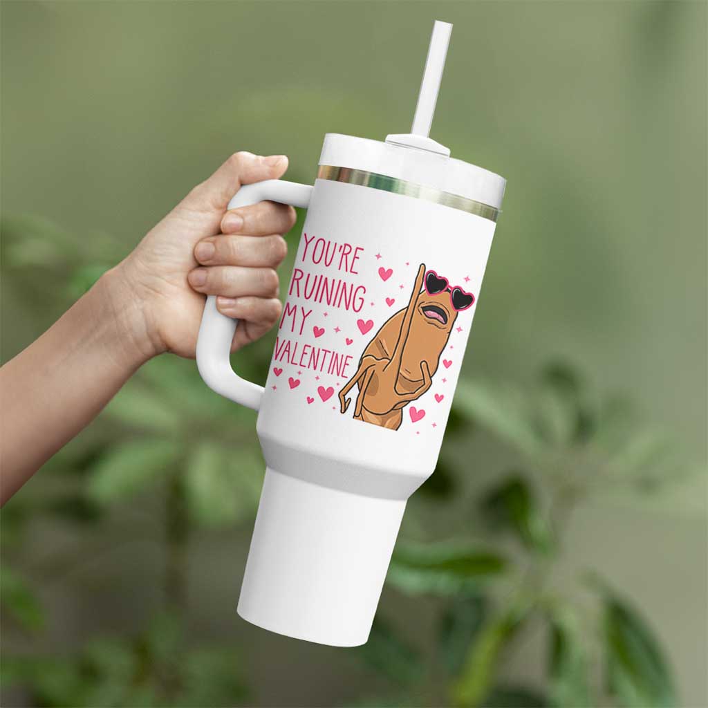 Marcus The Worm Meme Tumbler With Handle Funny Anti Valentines Day - Wonder Print Shop