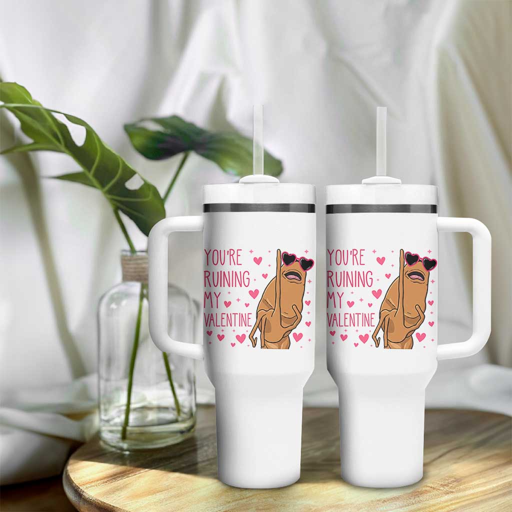 Marcus The Worm Meme Tumbler With Handle Funny Anti Valentines Day - Wonder Print Shop