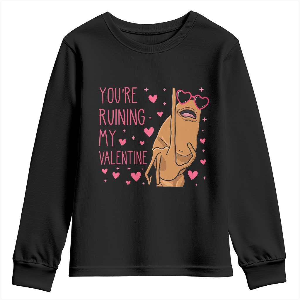 Marcus The Worm Meme Youth Sweatshirt Funny Anti Valentines Day - Wonder Print Shop