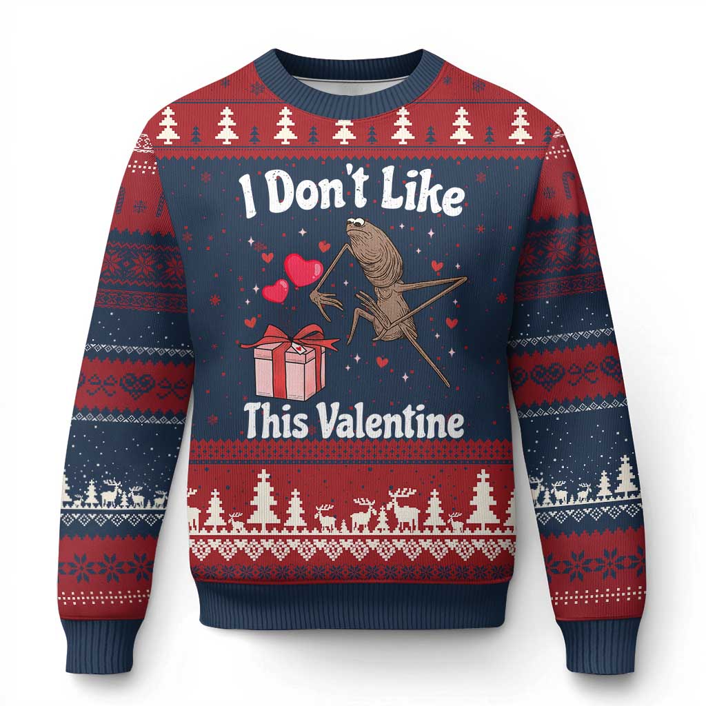 Marcus The Worm Meme Ugly Christmas Sweater Funny Anti Valentines Day Sarcastic - Wonder Print Shop