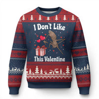 Marcus The Worm Meme Ugly Christmas Sweater Funny Anti Valentines Day Sarcastic - Wonder Print Shop