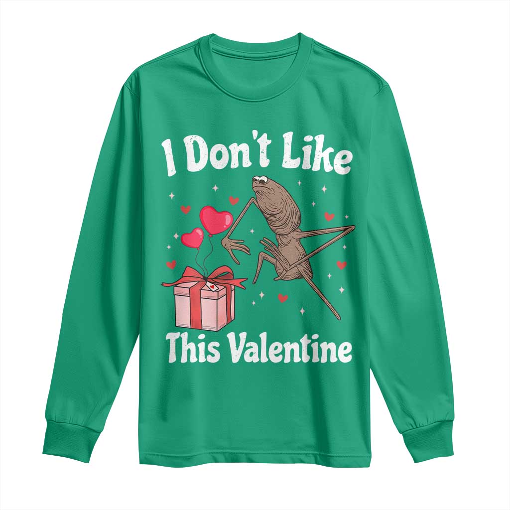 Marcus The Worm Meme Long Sleeve Shirt Funny Anti Valentines Day Sarcastic - Wonder Print Shop
