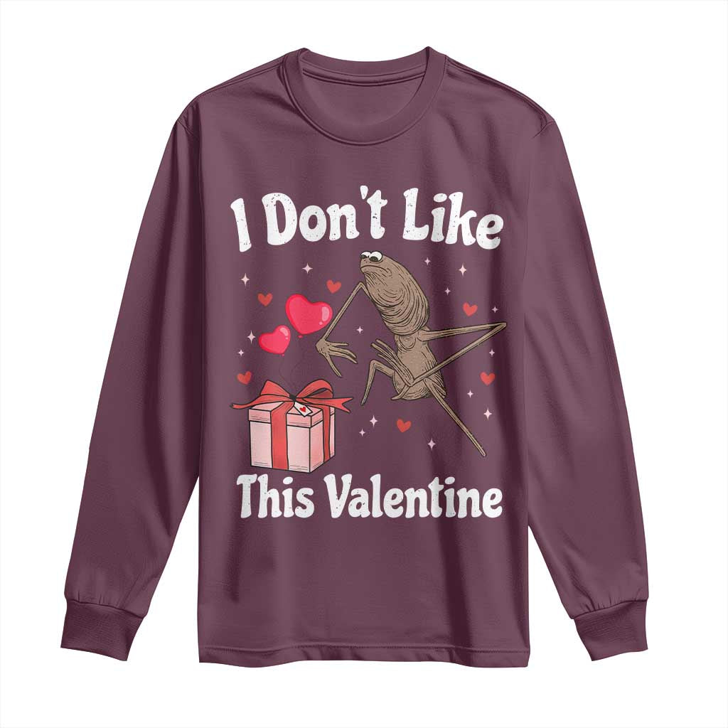 Marcus The Worm Meme Long Sleeve Shirt Funny Anti Valentines Day Sarcastic - Wonder Print Shop