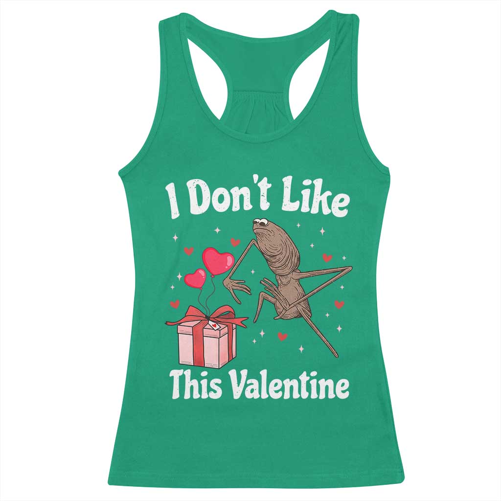 Marcus The Worm Meme Racerback Tank Top Funny Anti Valentines Day Sarcastic - Wonder Print Shop