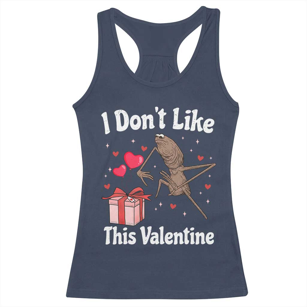 Marcus The Worm Meme Racerback Tank Top Funny Anti Valentines Day Sarcastic - Wonder Print Shop