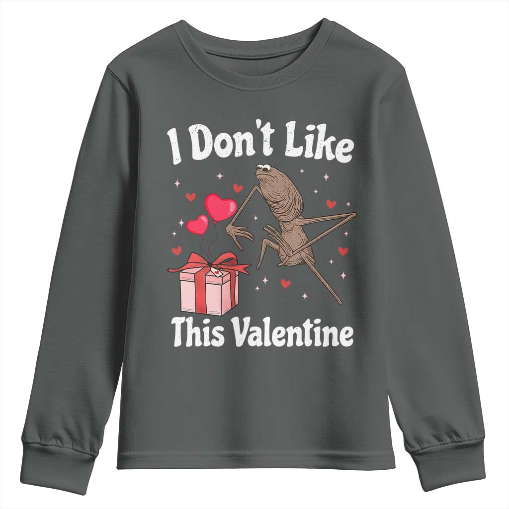 Marcus The Worm Meme Youth Sweatshirt Funny Anti Valentines Day Sarcastic - Wonder Print Shop
