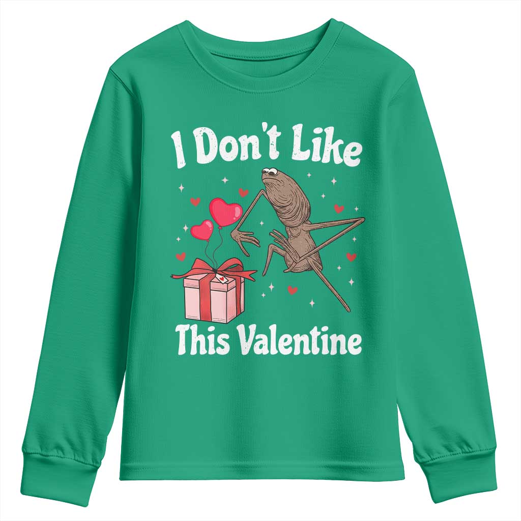 Marcus The Worm Meme Youth Sweatshirt Funny Anti Valentines Day Sarcastic - Wonder Print Shop