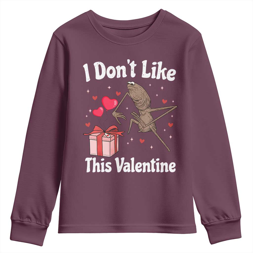 Marcus The Worm Meme Youth Sweatshirt Funny Anti Valentines Day Sarcastic - Wonder Print Shop