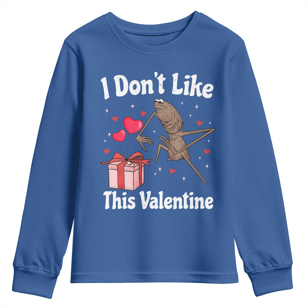 Marcus The Worm Meme Youth Sweatshirt Funny Anti Valentines Day Sarcastic - Wonder Print Shop