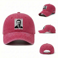 Theodore Roosevelt Quote Washed Cotton Baseball Cap Speak Softly and Carry A Big Stick