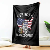 Teddy Boozedevelt Theodore Roosevelt Throw Blanket 4th Of July American Flag