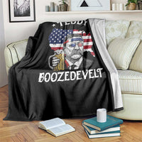 Teddy Boozedevelt Theodore Roosevelt Throw Blanket 4th Of July American Flag