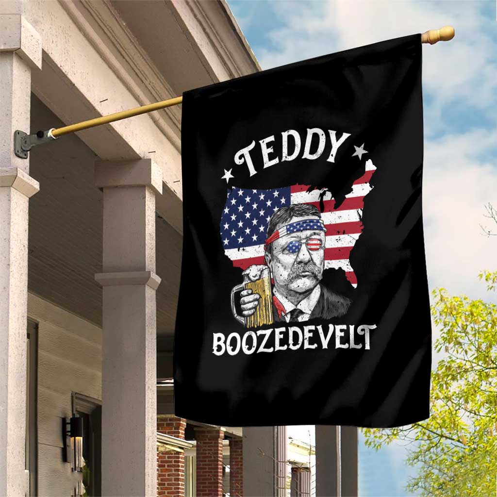 Teddy Boozedevelt Theodore Roosevelt Garden Flag 4th Of July American Flag