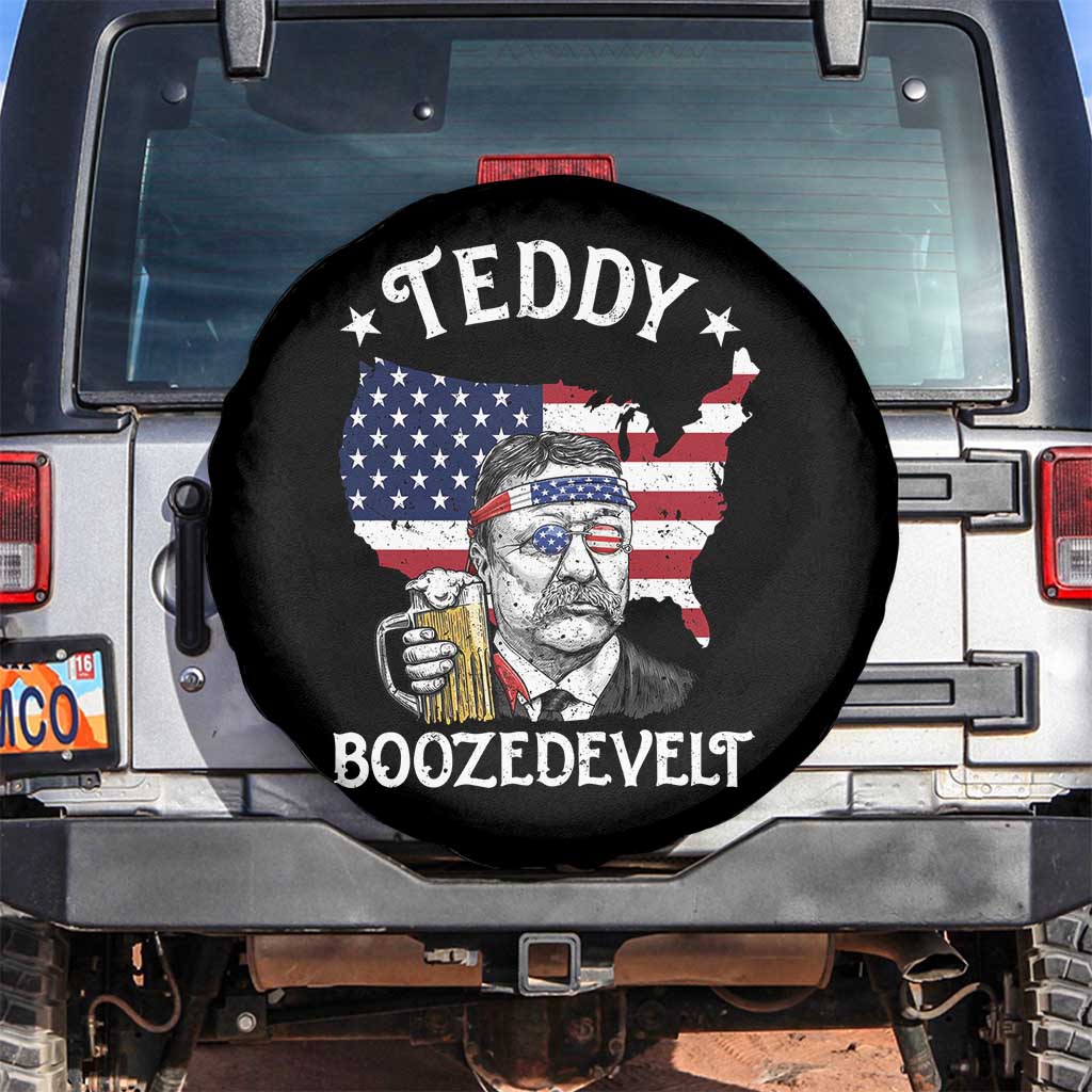 Teddy Boozedevelt Theodore Roosevelt Spare Tire Cover 4th Of July American Flag