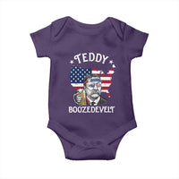 Teddy Boozedevelt Theodore Roosevelt Baby Onesie 4th Of July American Flag