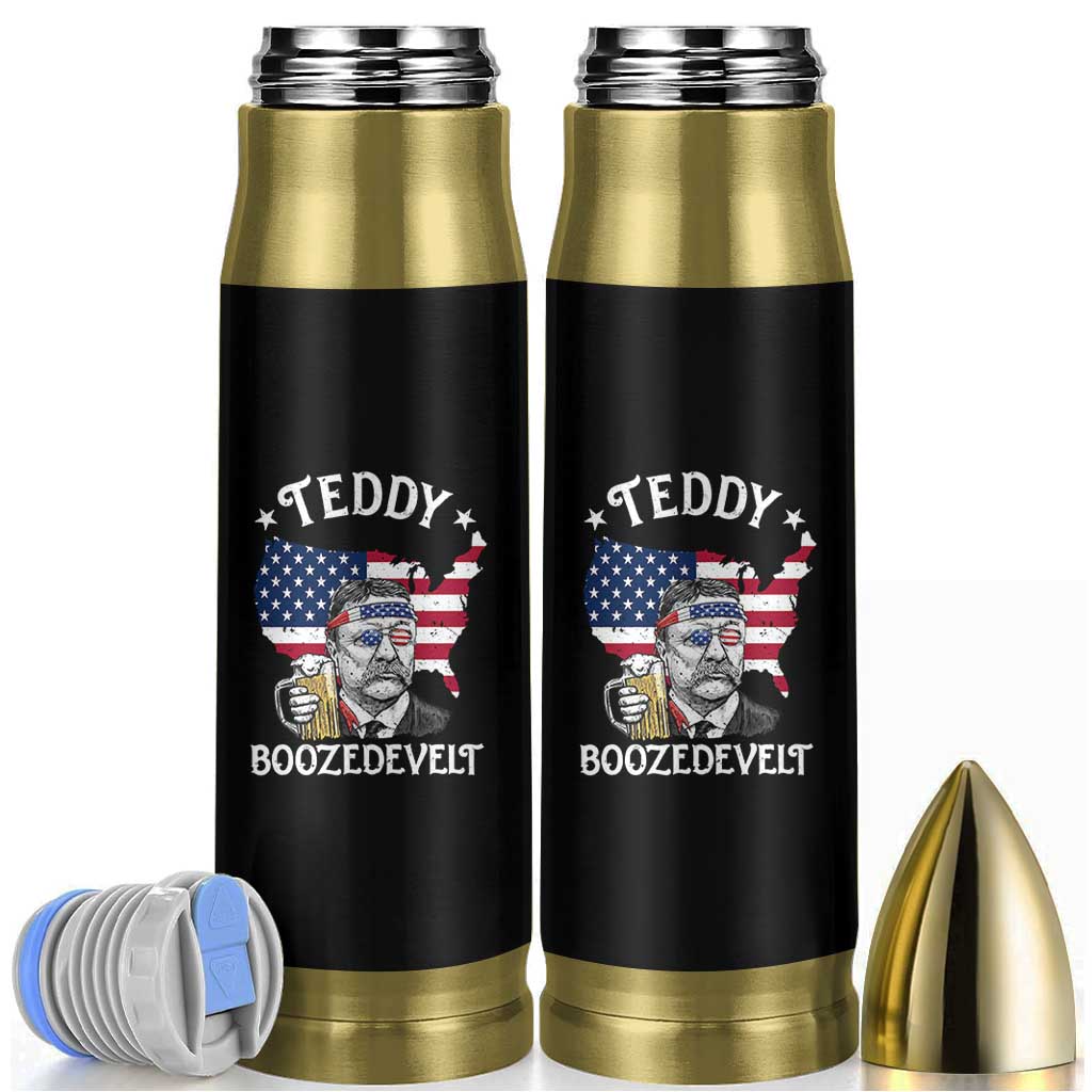 Teddy Boozedevelt Theodore Roosevelt Bullet Tumbler 4th Of July American Flag