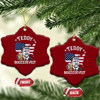 Teddy Boozedevelt Theodore Roosevelt Ceramic Ornament 4th Of July American Flag