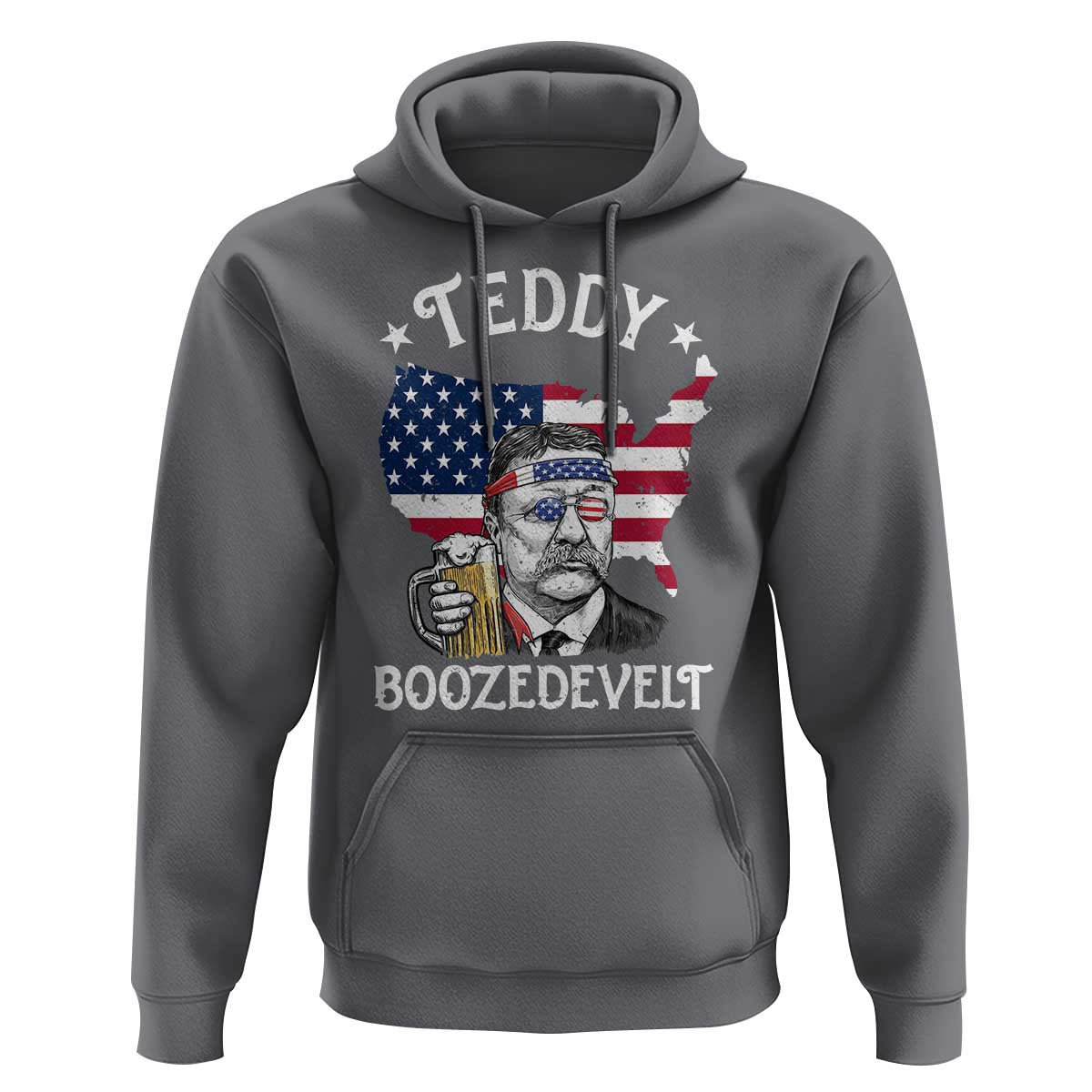 Teddy Boozedevelt Theodore Roosevelt Hoodie 4th Of July American Flag