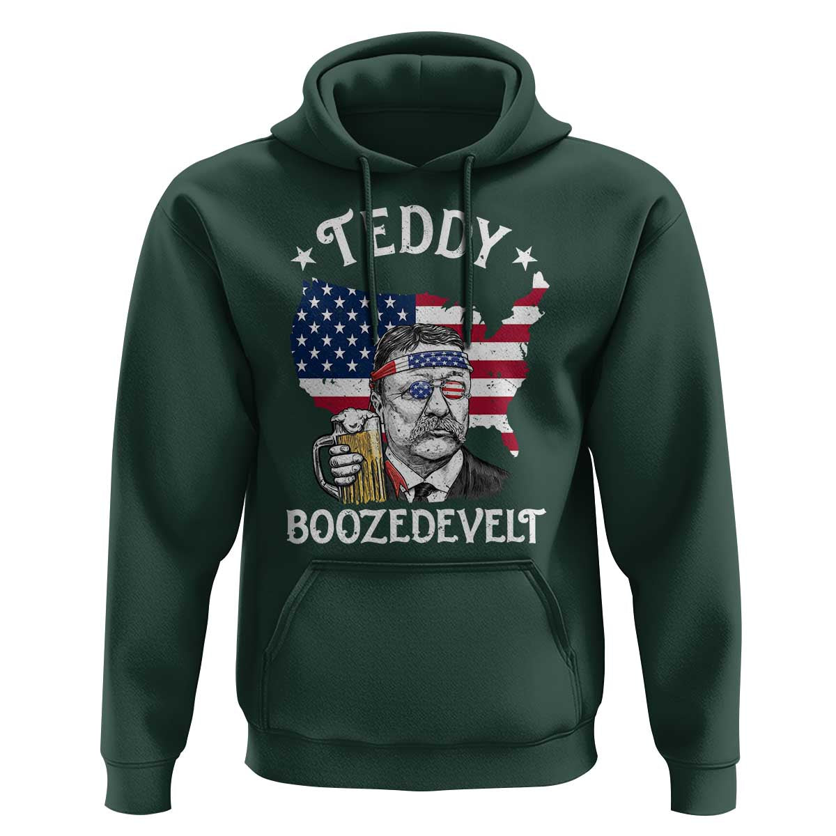 Teddy Boozedevelt Theodore Roosevelt Hoodie 4th Of July American Flag